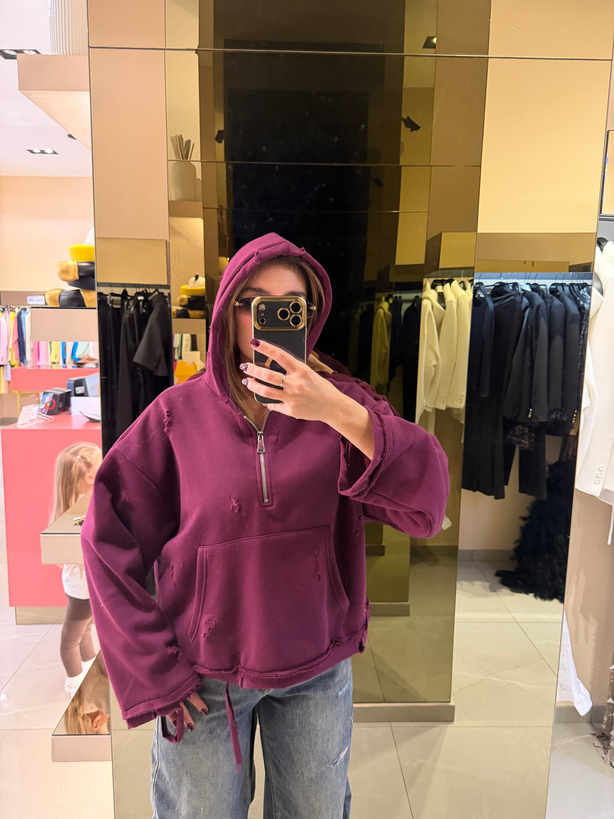 Felpa street style bordeaux