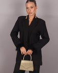 Tailleur con piume nero