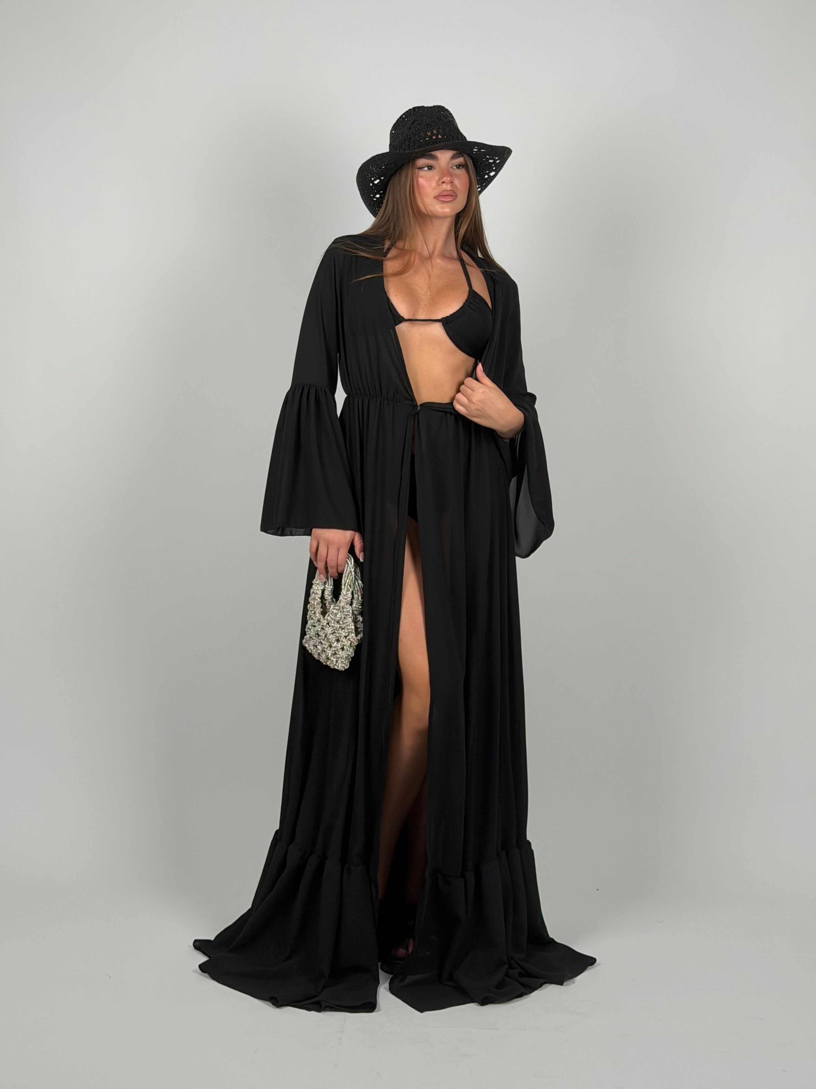 Kimono balze Nero