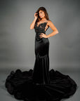 Dress luxury diamond gala nero