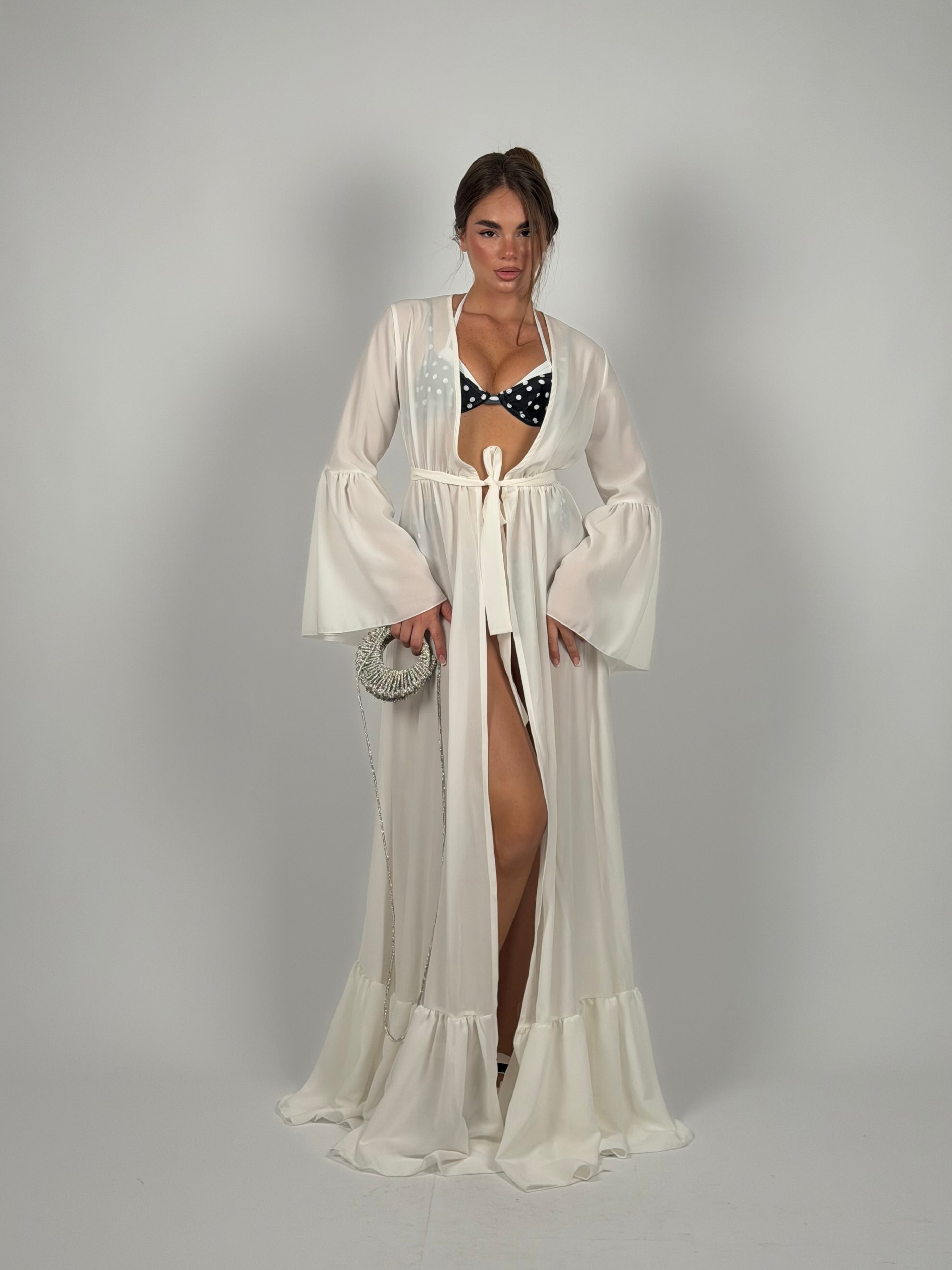 Kimono balze bianco