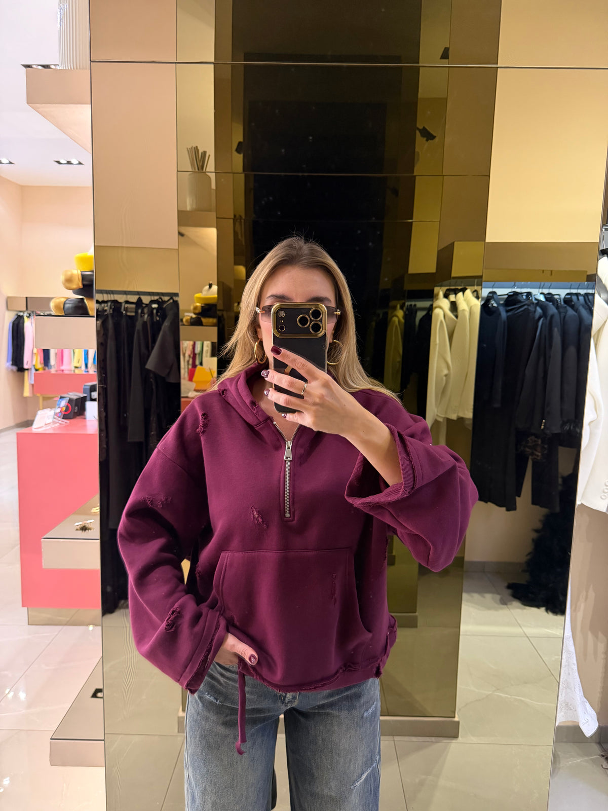 Felpa street style bordeaux