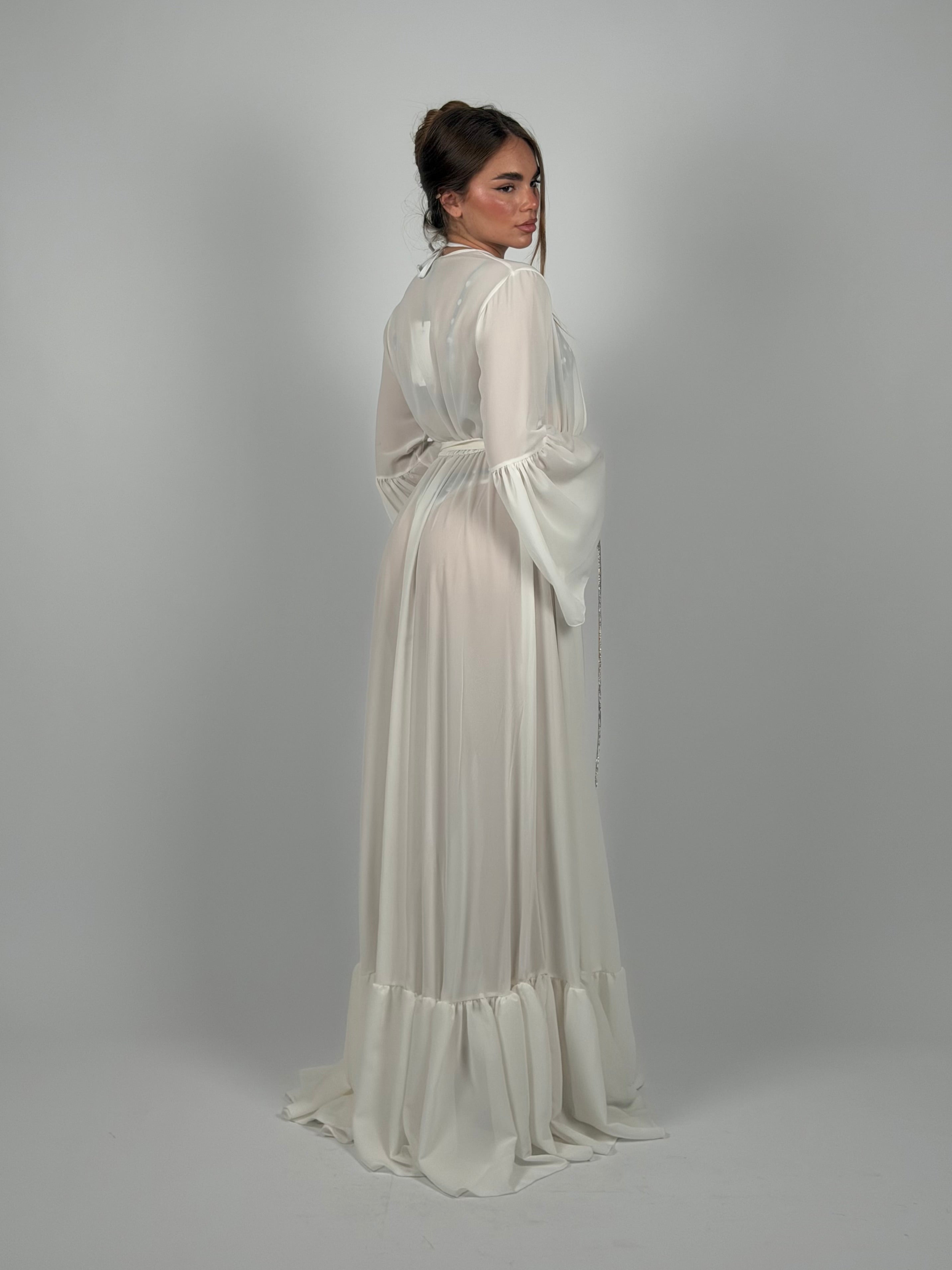 Kimono balze bianco