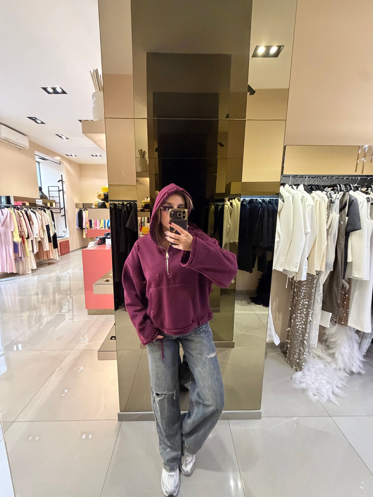 Felpa street style bordeaux
