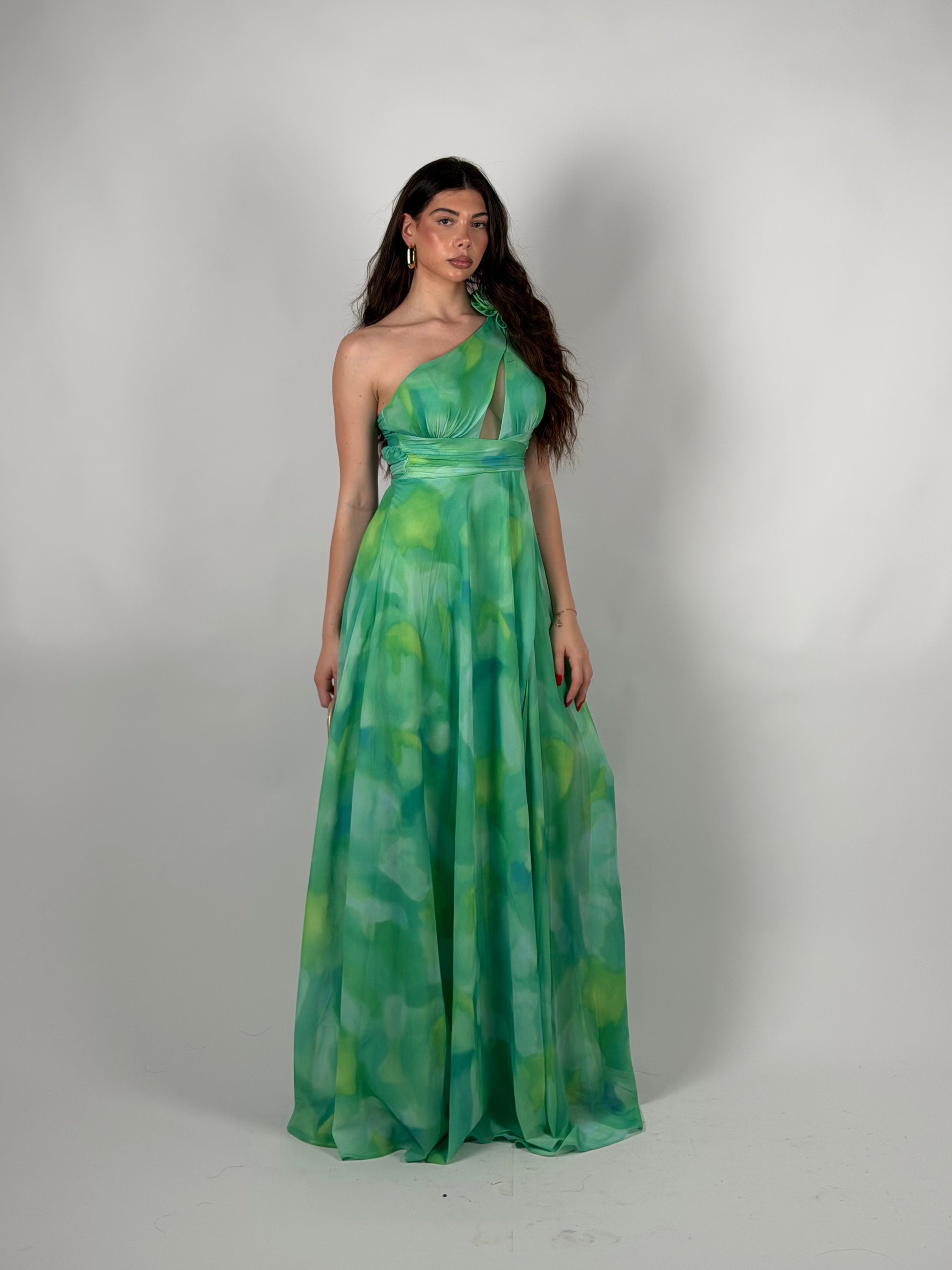 Dress rainbow verde