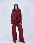 Tailleur tre pezzi bordeaux