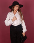 Camicia bianca con perline