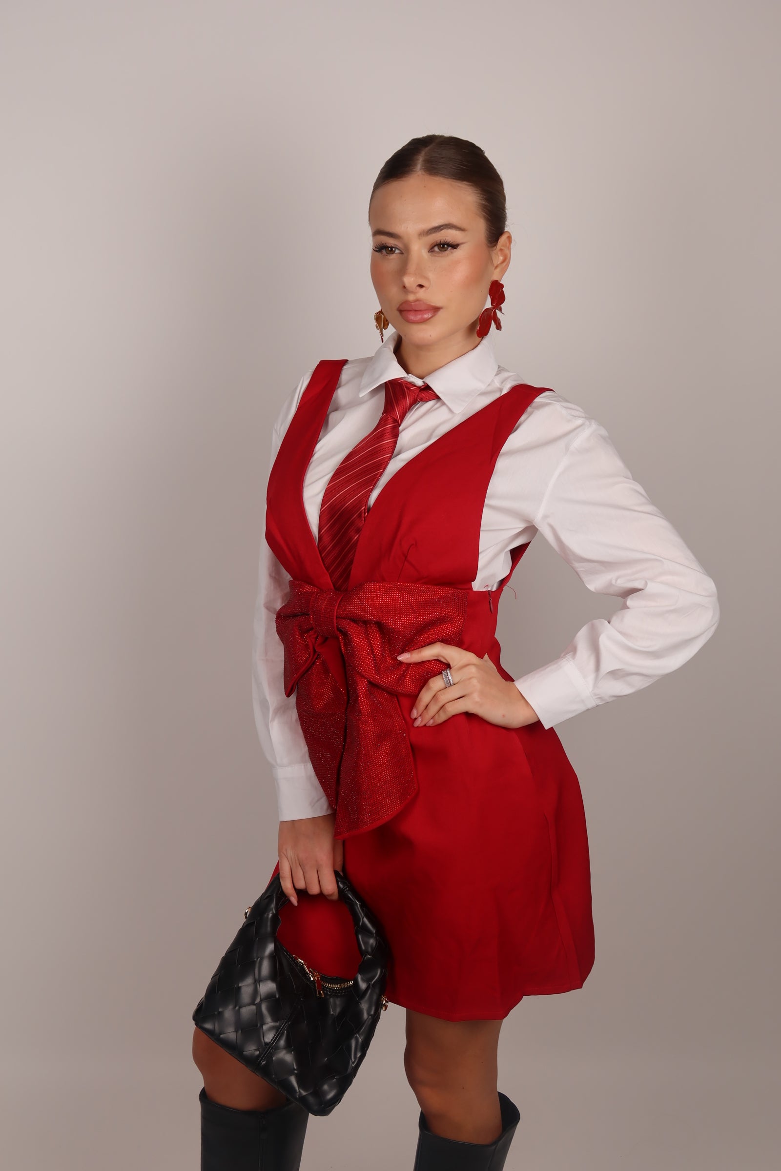 Salopette fiocco red