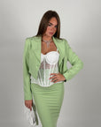 Giacca Crop Rosy verde