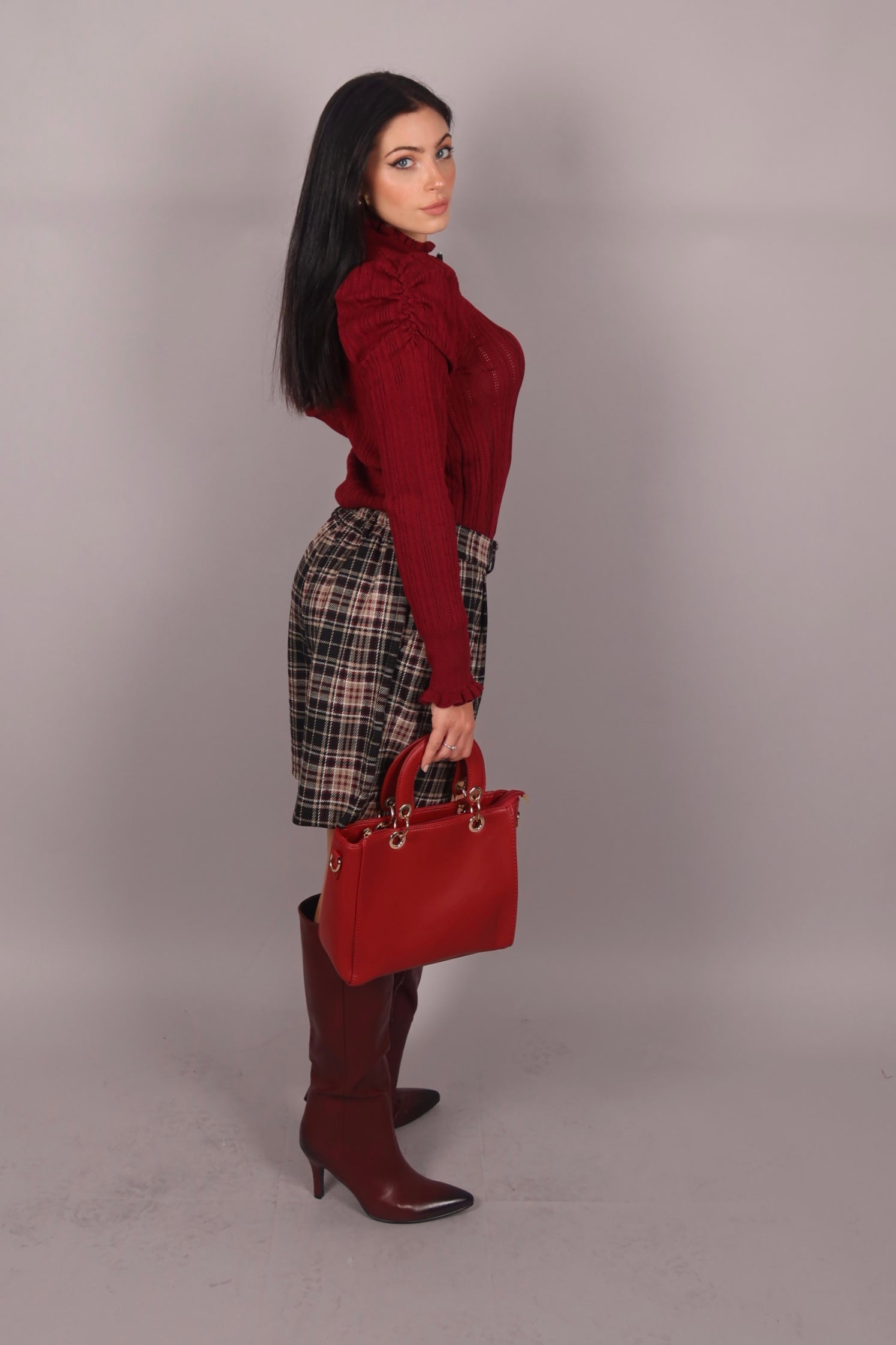 Coordinato London bordeaux /nero