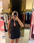 Mini Dress conchiglia Nero