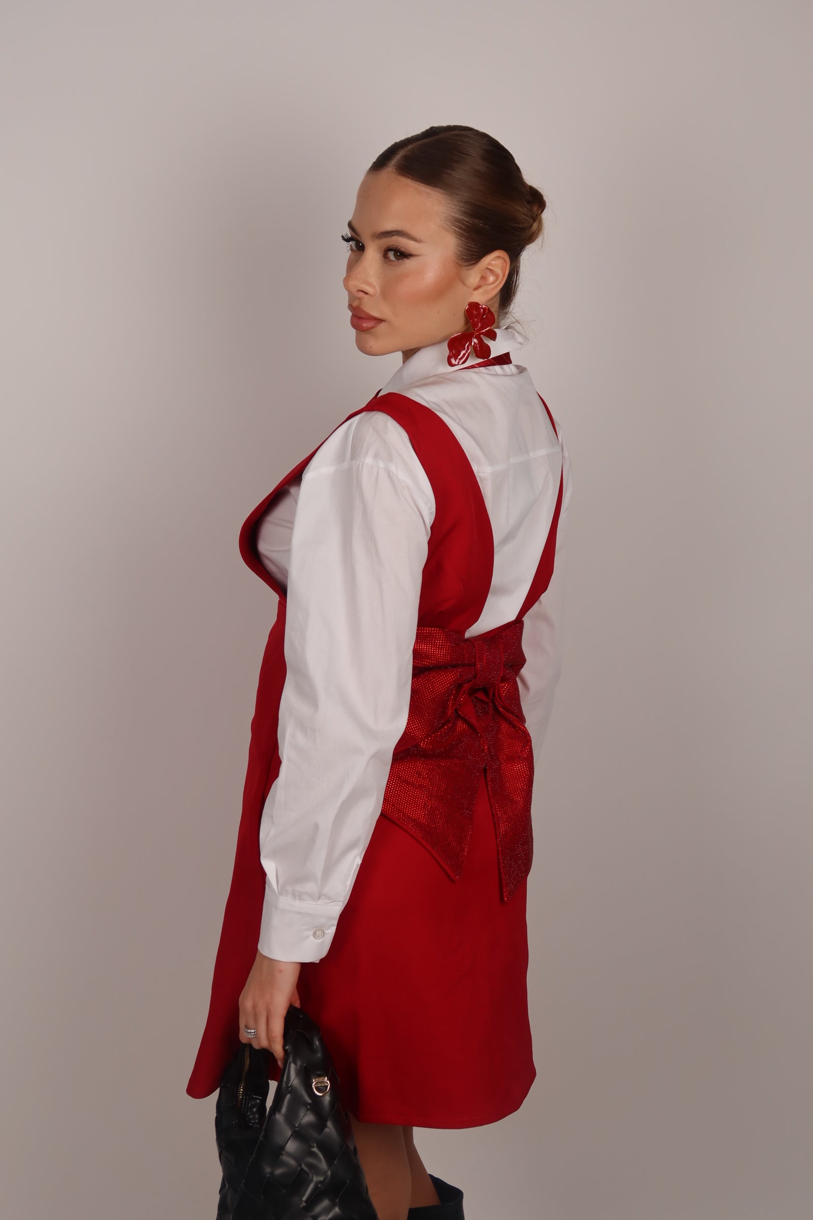 Salopette fiocco red