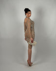 Midi dress luxury nude