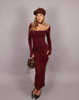 Dress luna bordeaux