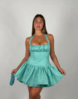 Mini dress dolly verde acqua