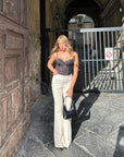 Bralette a bustino nero in pizzo