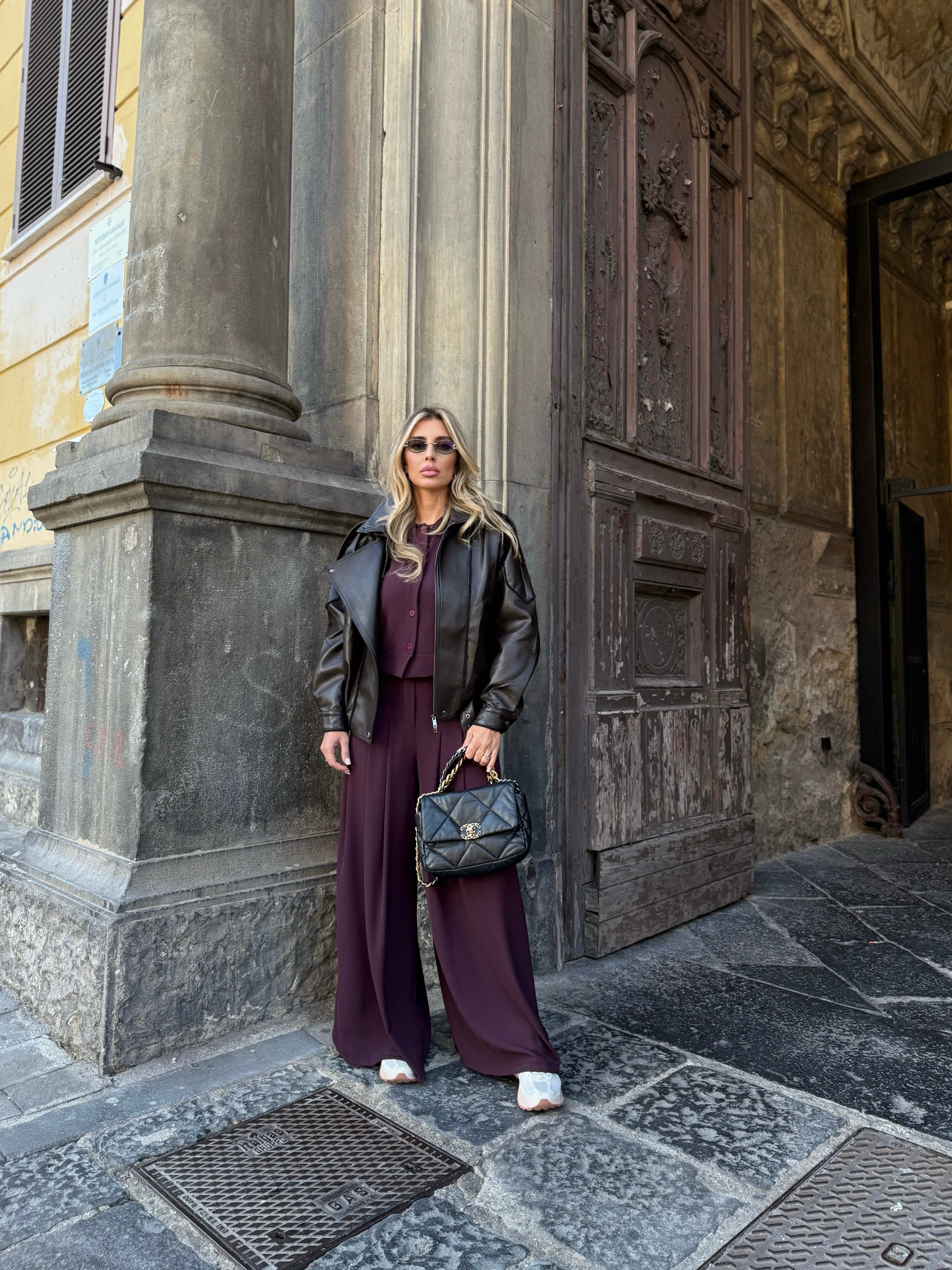 Giubbino Bomber ecopelle marrone