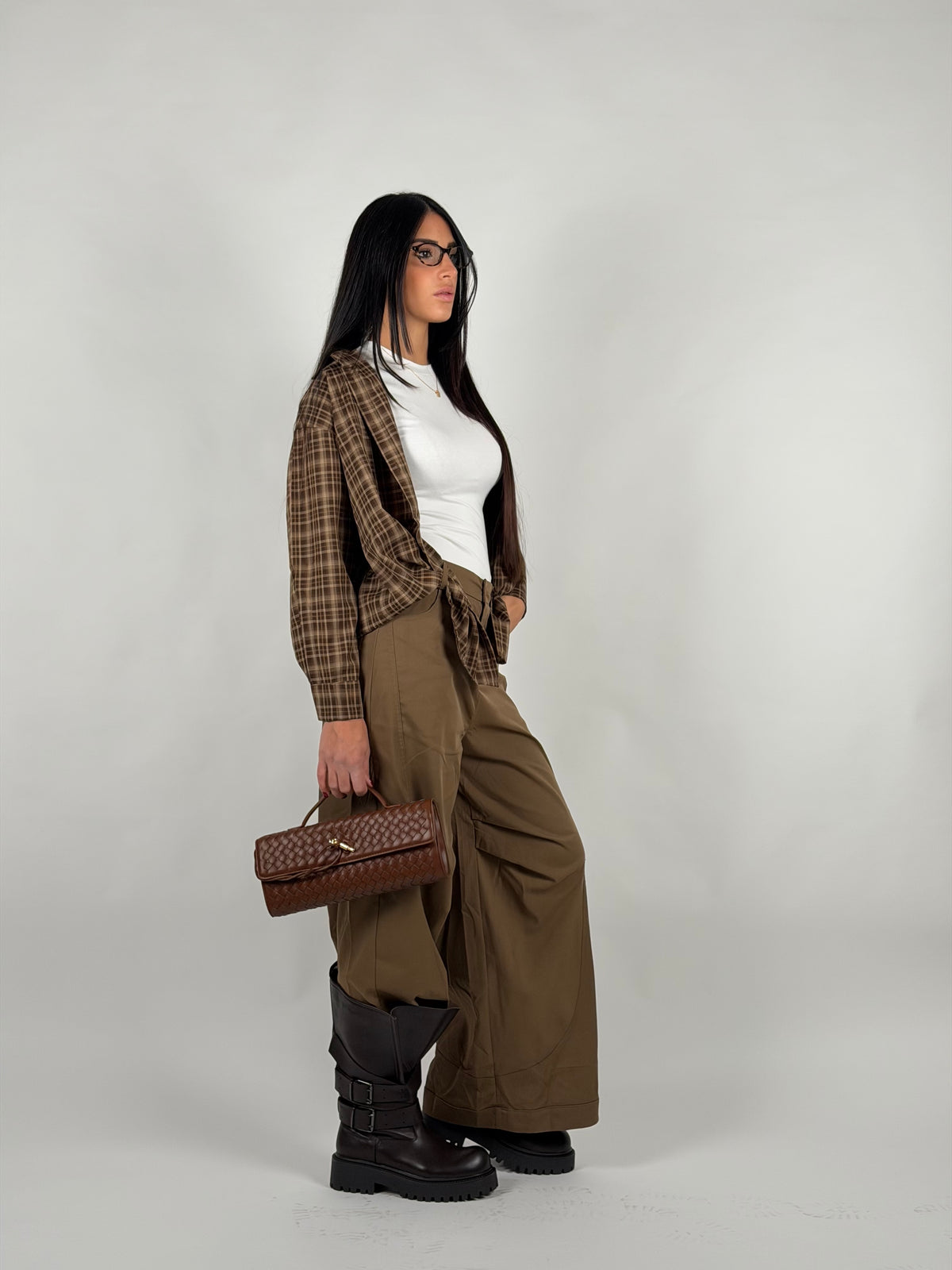 Pantalone balloon camel