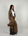 Pantalone balloon camel