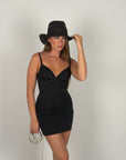 Mini dress contenitivo nero
