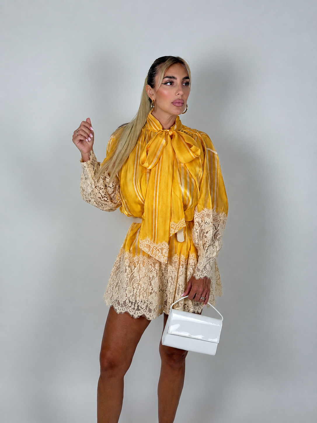 Camicione shabby giallo carico