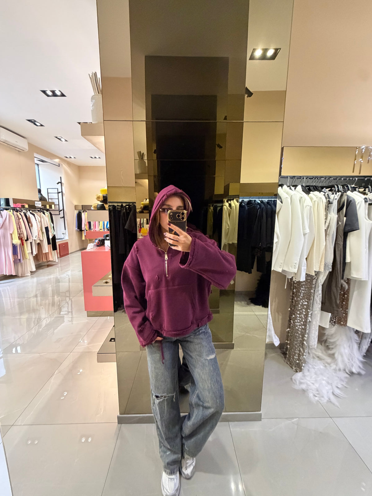 Felpa street style bordeaux