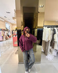 Felpa street style bordeaux
