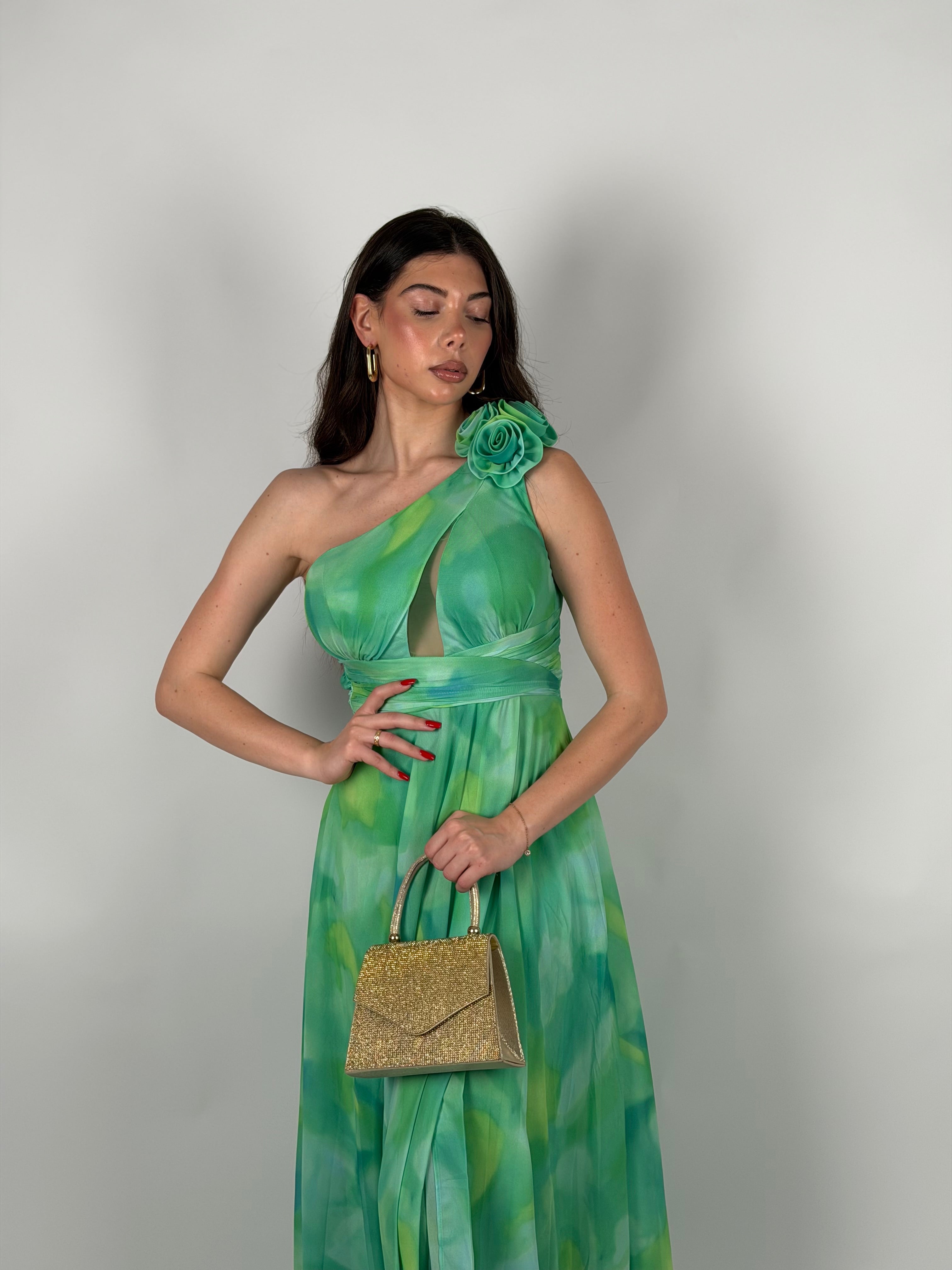 Dress rainbow verde