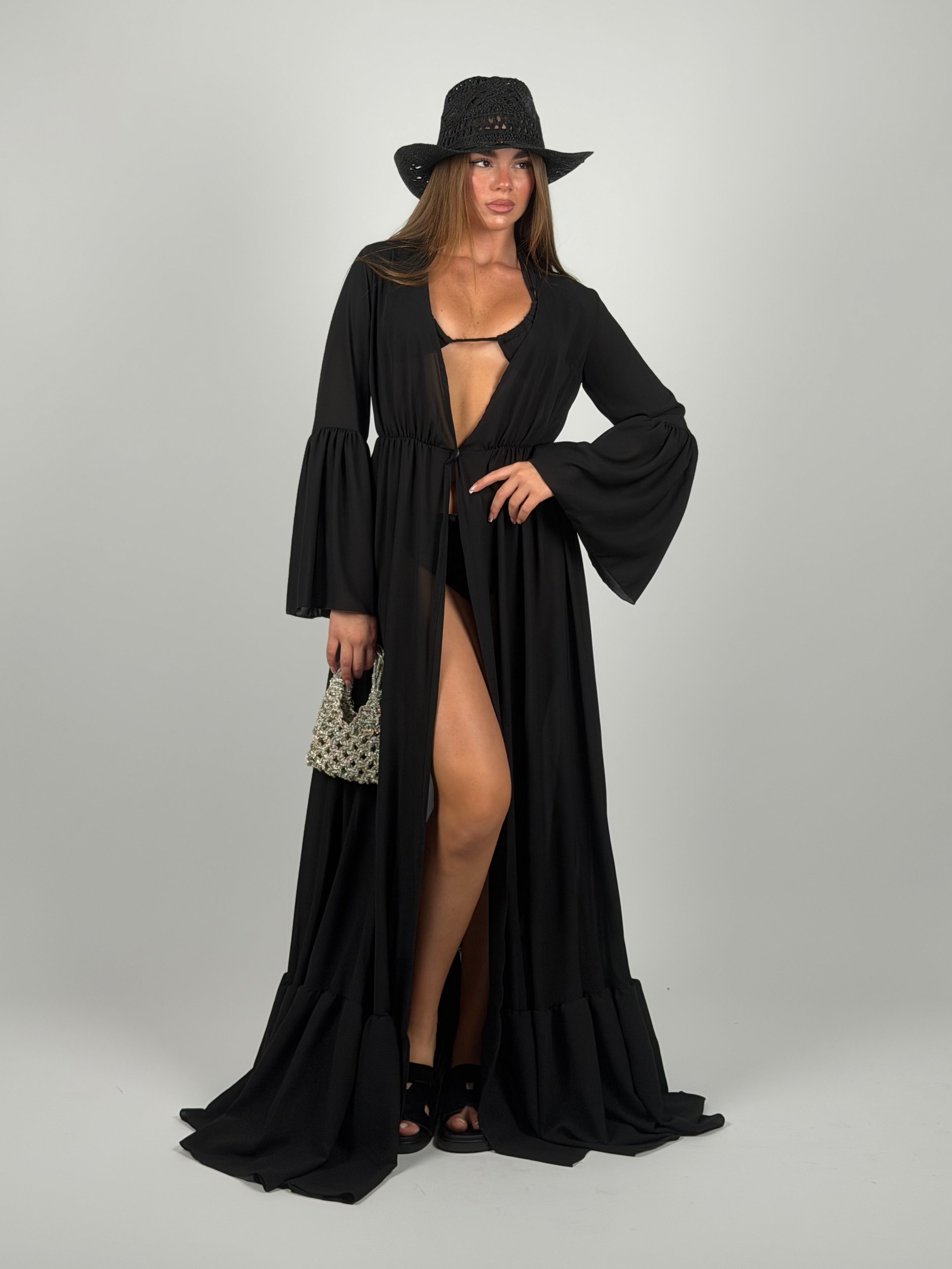 Kimono balze Nero