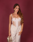 Corsetto nude/bianco