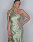 Dress Dama verde salvia