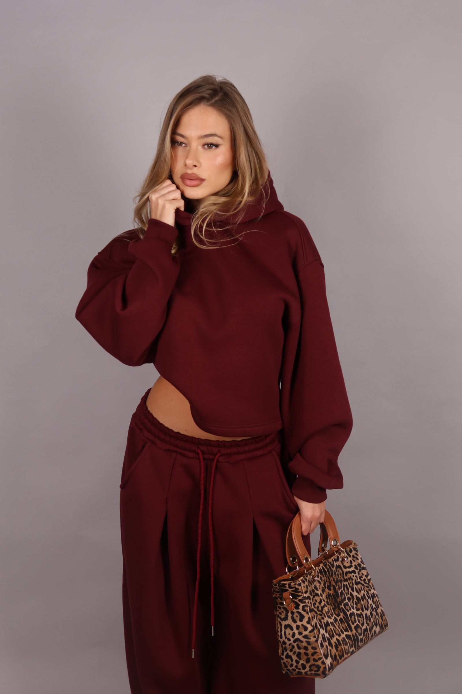 Coordinato di tuta just west pantalone pence bordeaux