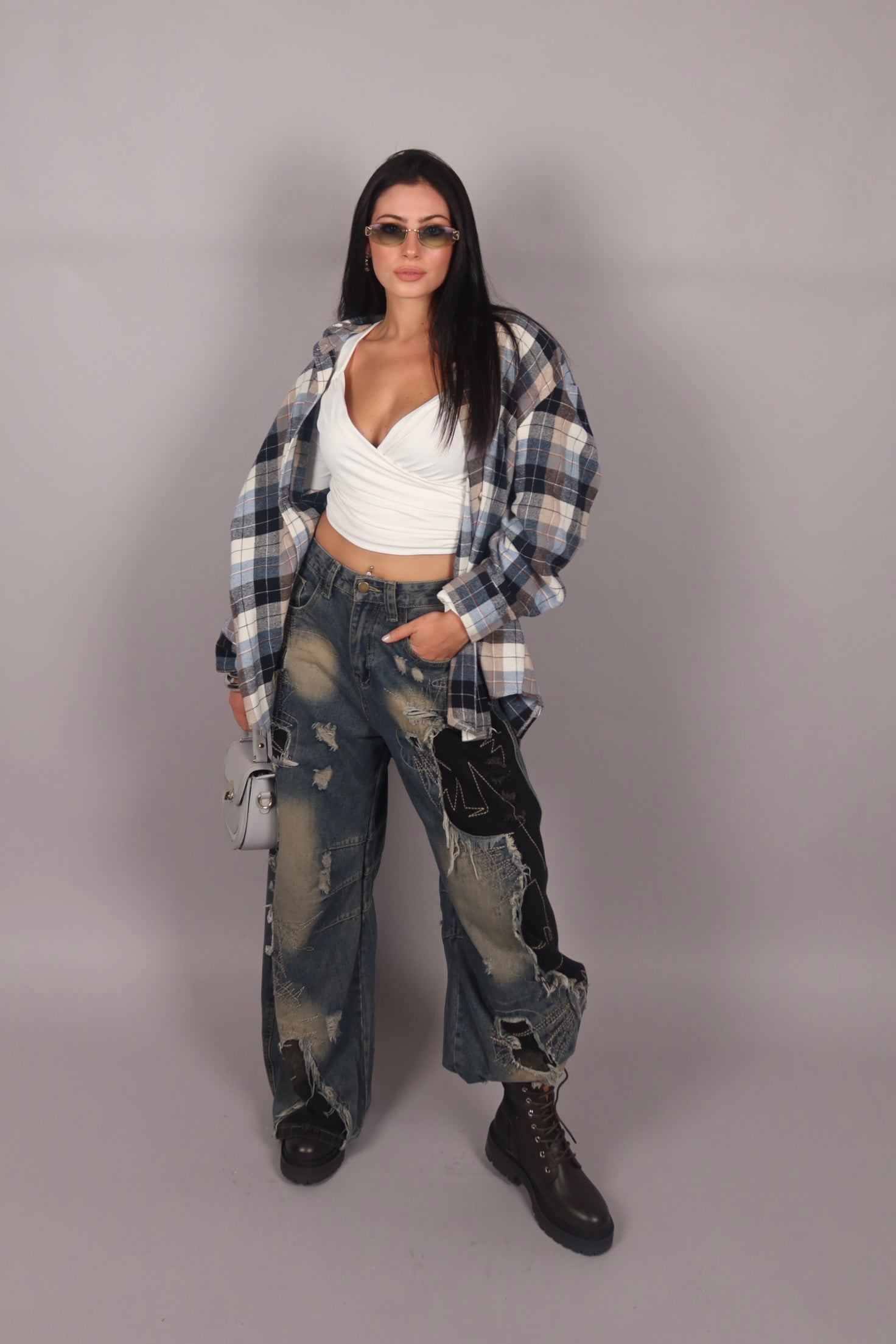 Camicia scotland azzurro/blu