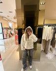 Felpa street style bianca