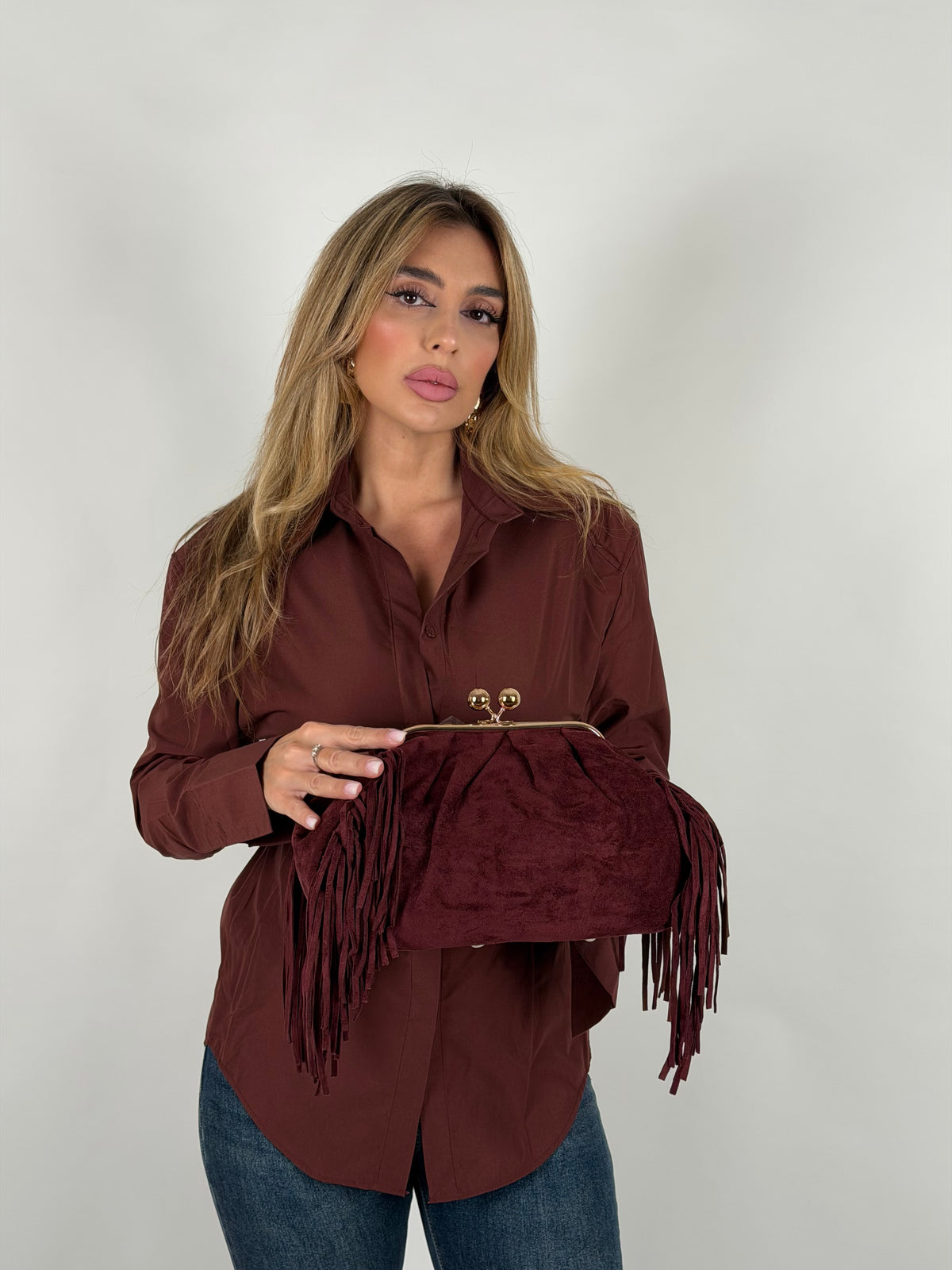 Camicia Bea bordeaux