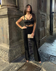 Bralette in pizzo nera