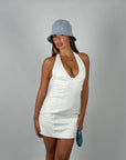 Mini dress white scollo America