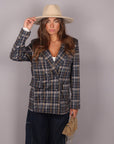 Giacca Galles blu/marrone