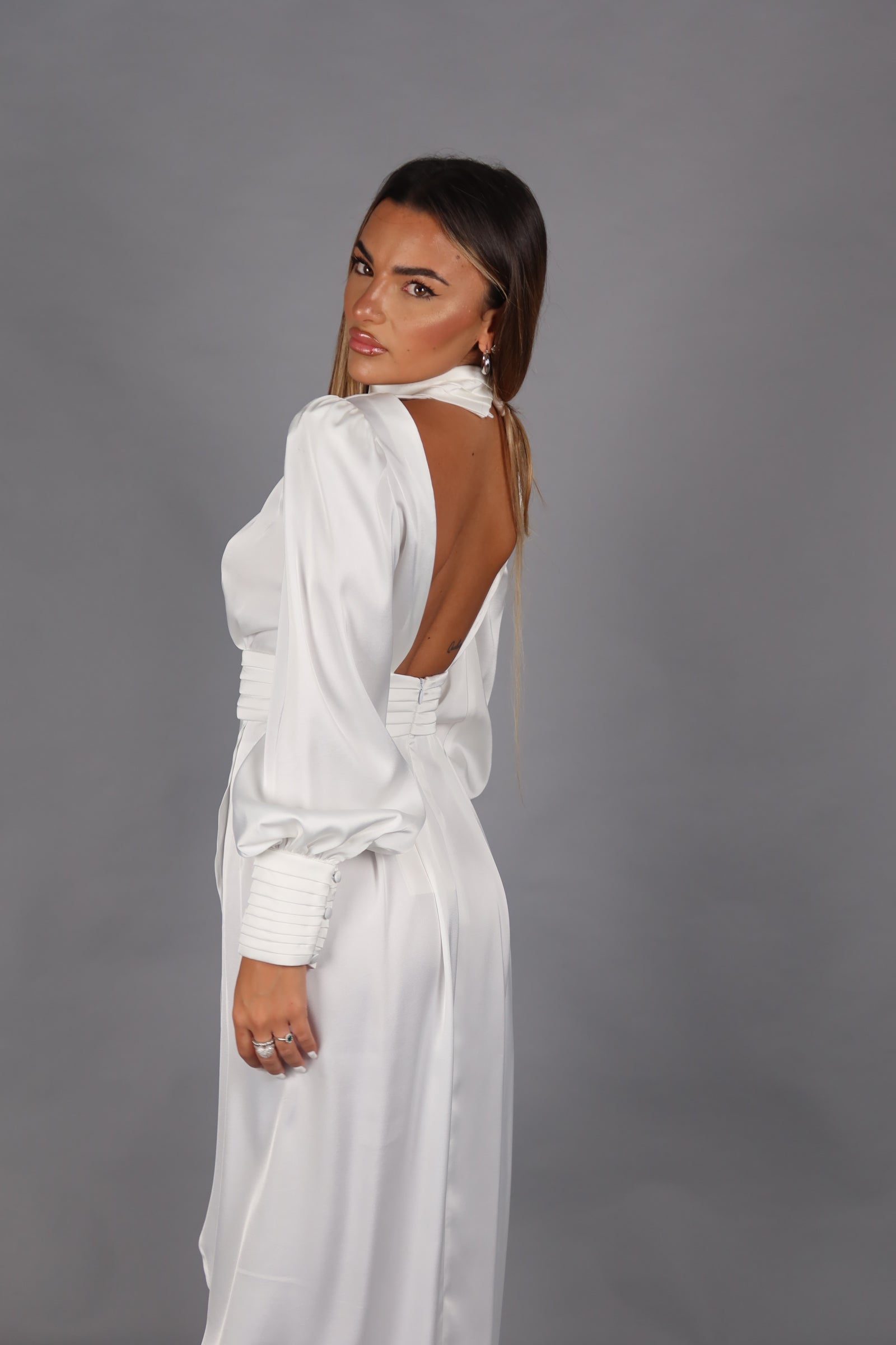New athens dress off white
