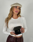 Maglia simply crop bianca