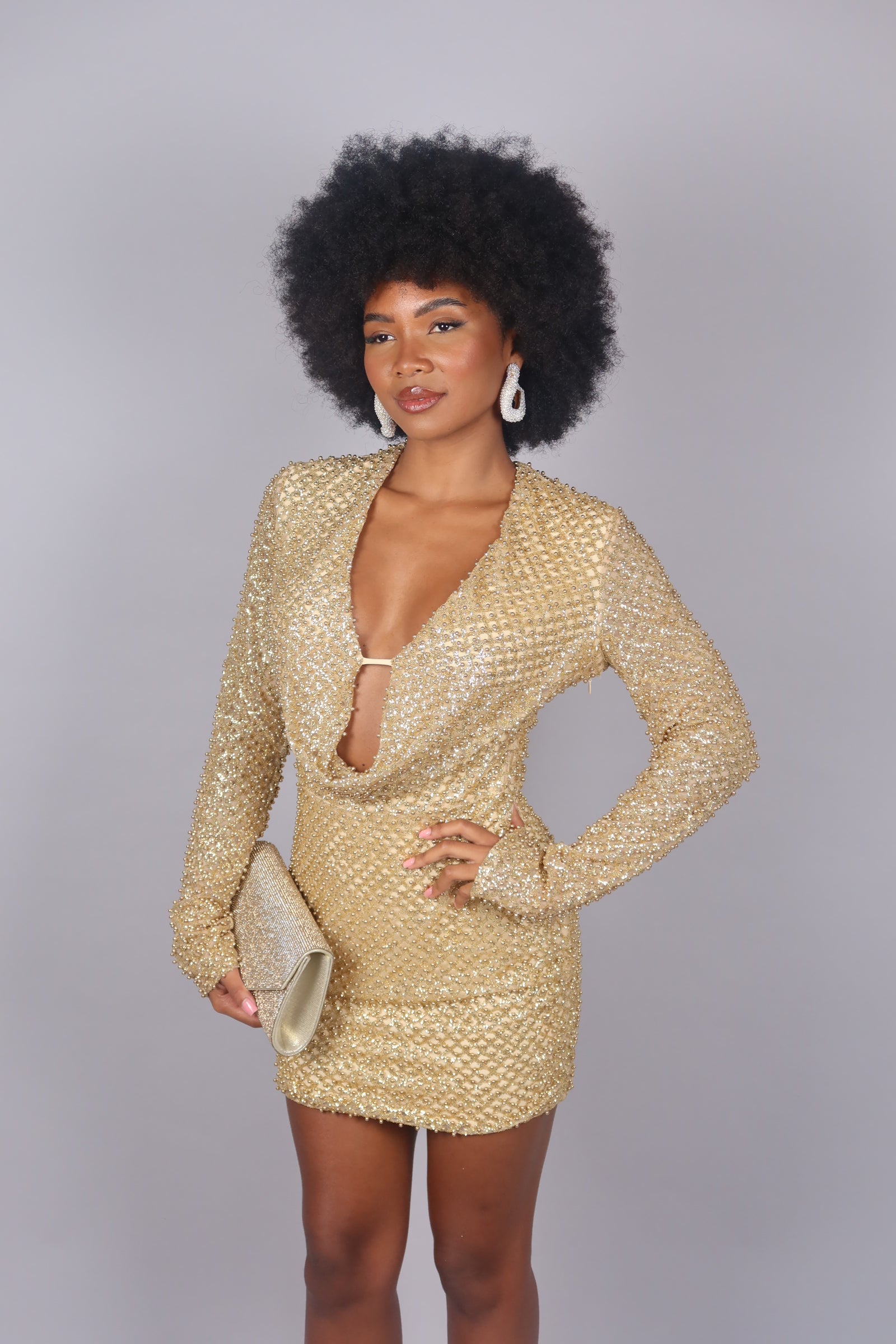 Mini dress Gold