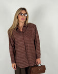 Camicia Scozia bordeaux