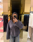 Felpa street style grigia