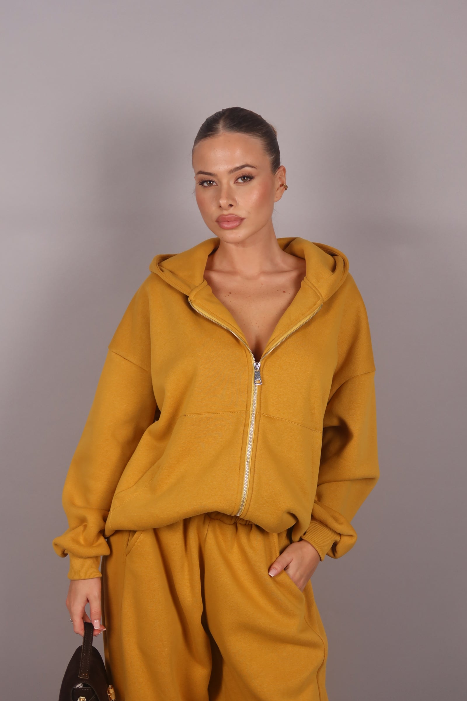 Coordinato di tuta just west pantalone palazzo senape