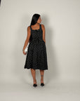 Dress bonton pois nero