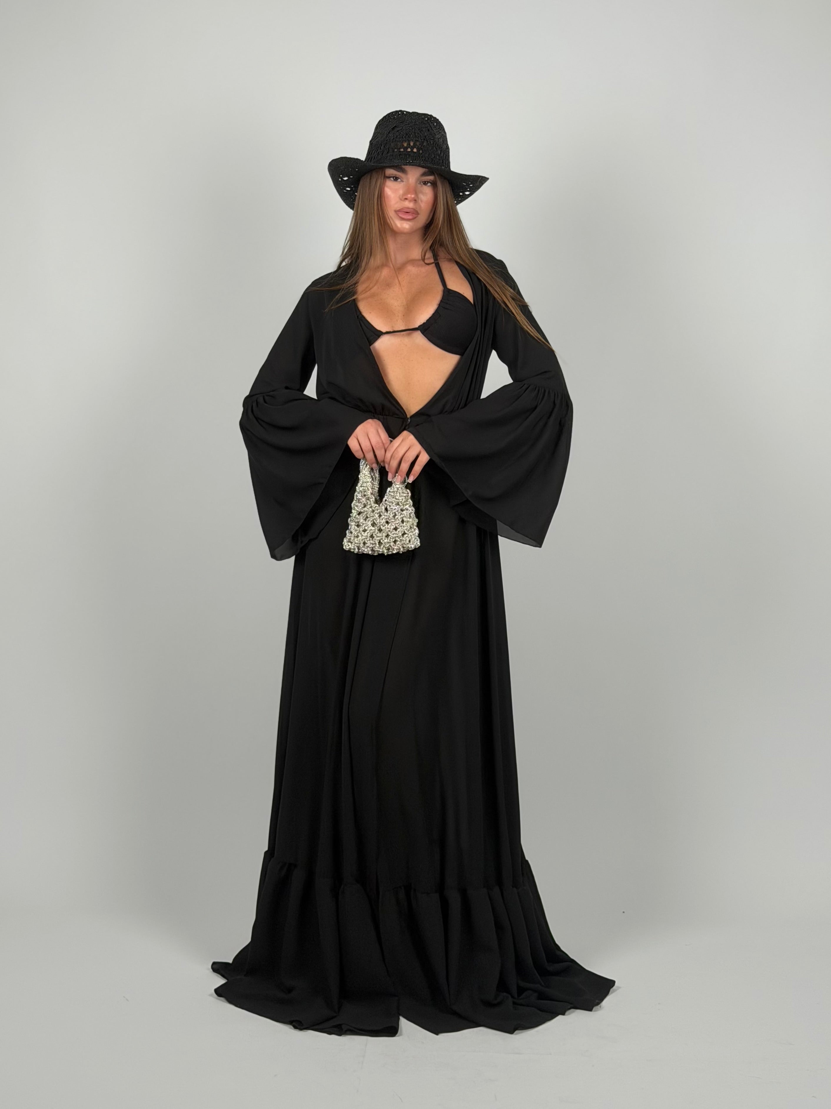 Kimono balze Nero
