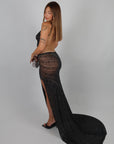 Dress luxury nero con schiena scoperta