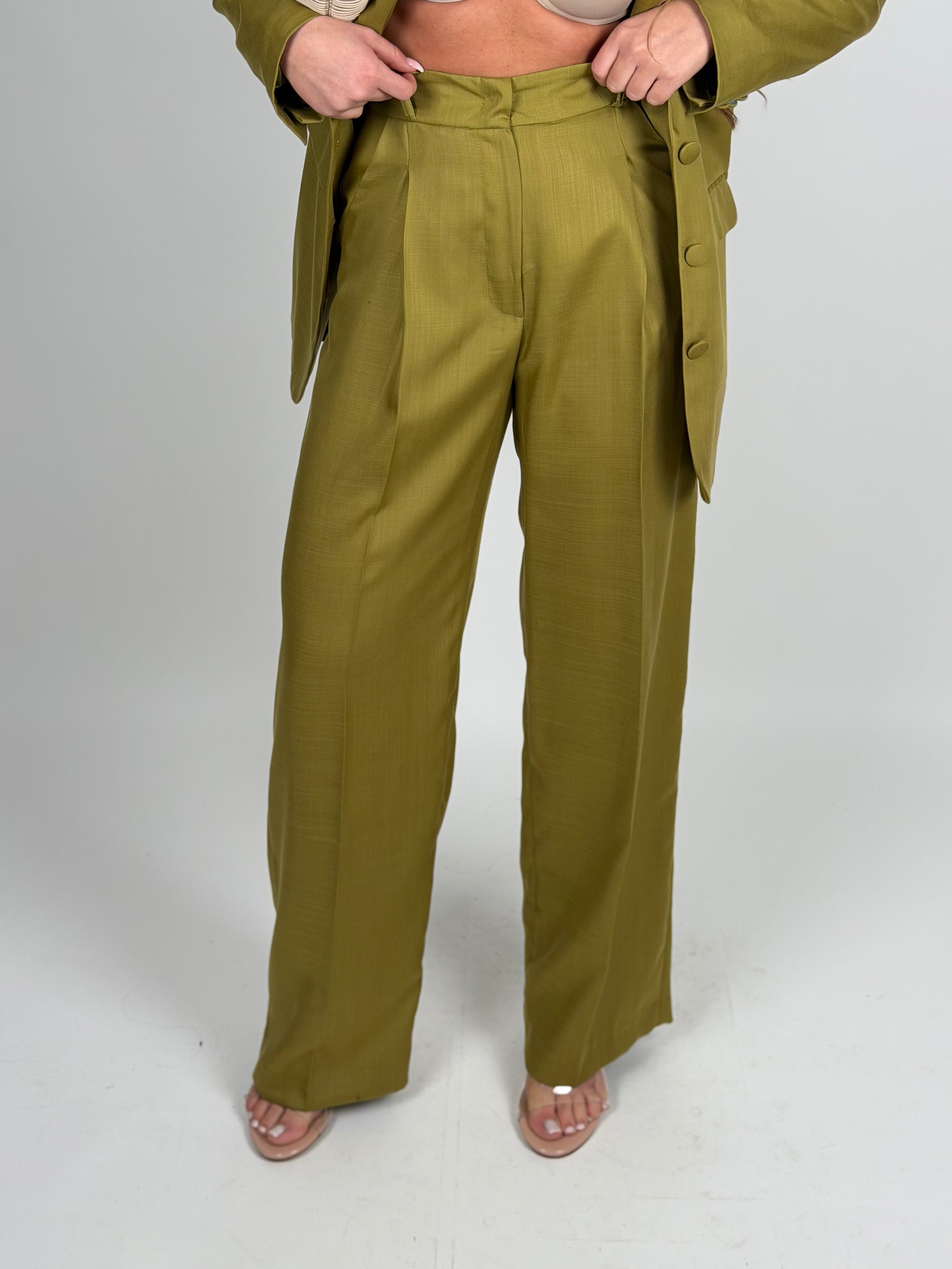 Pantalone emily verde oliva