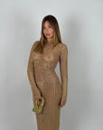 Long dress luxury gold star