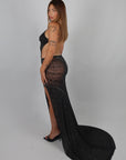 Dress luxury nero con schiena scoperta